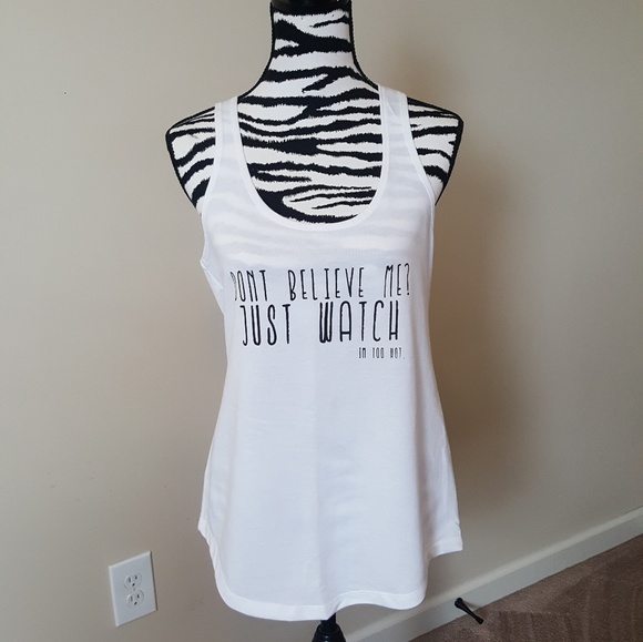 White Racer Back Tank Top Next Level - Picture 1 of 4